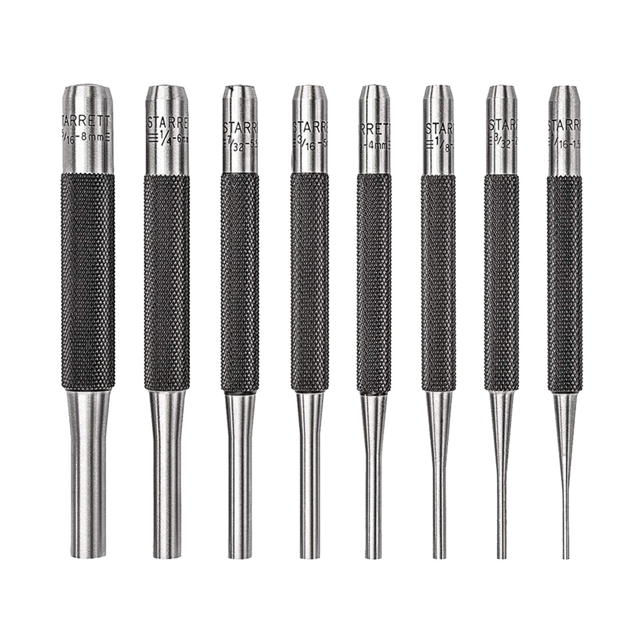 Starrett 8-Piece Drive Pin Punch Set