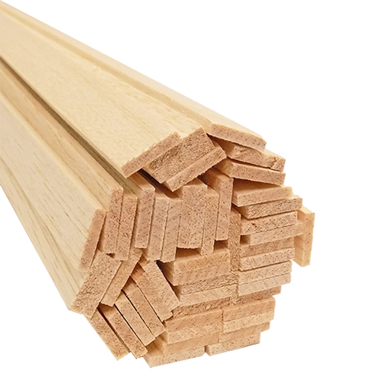 Bud Nosen Balsa Wood Strips, 1/8 x 1/4 x 36, 50/pkg.