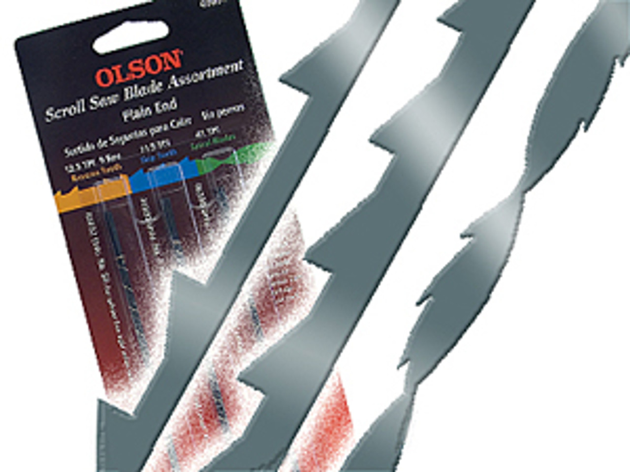 Olson Spiral, Skip Tooth & Reverse Skip Tooth Scroll Saw Blade Set,  36-Piece - Midwest Technology Products
