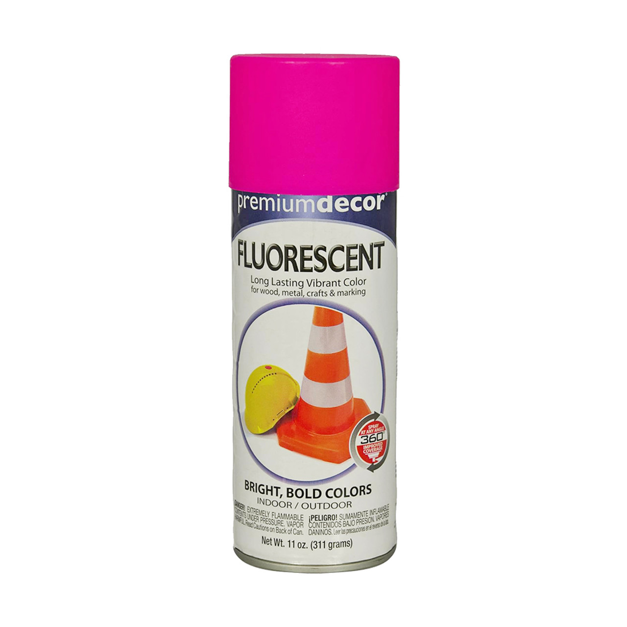 Premium Decor Fluorescent Spray Paint, Electric Pink - Midwest Technology  Products