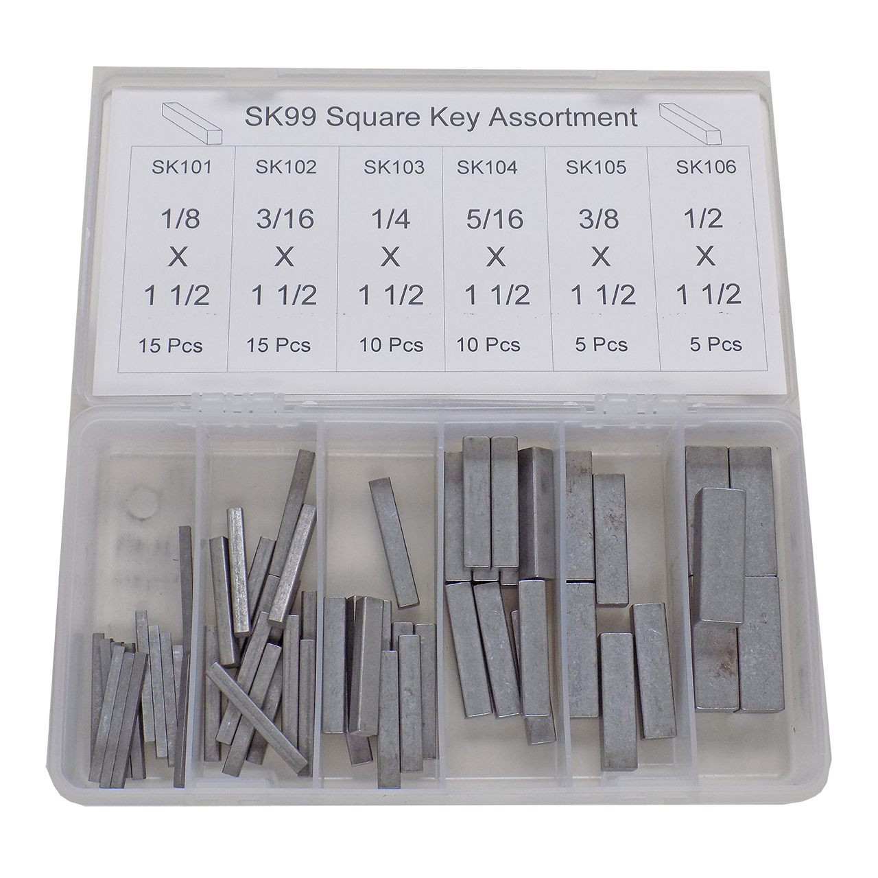 Fastener Barn Square Key Assort. | Midwest Technology