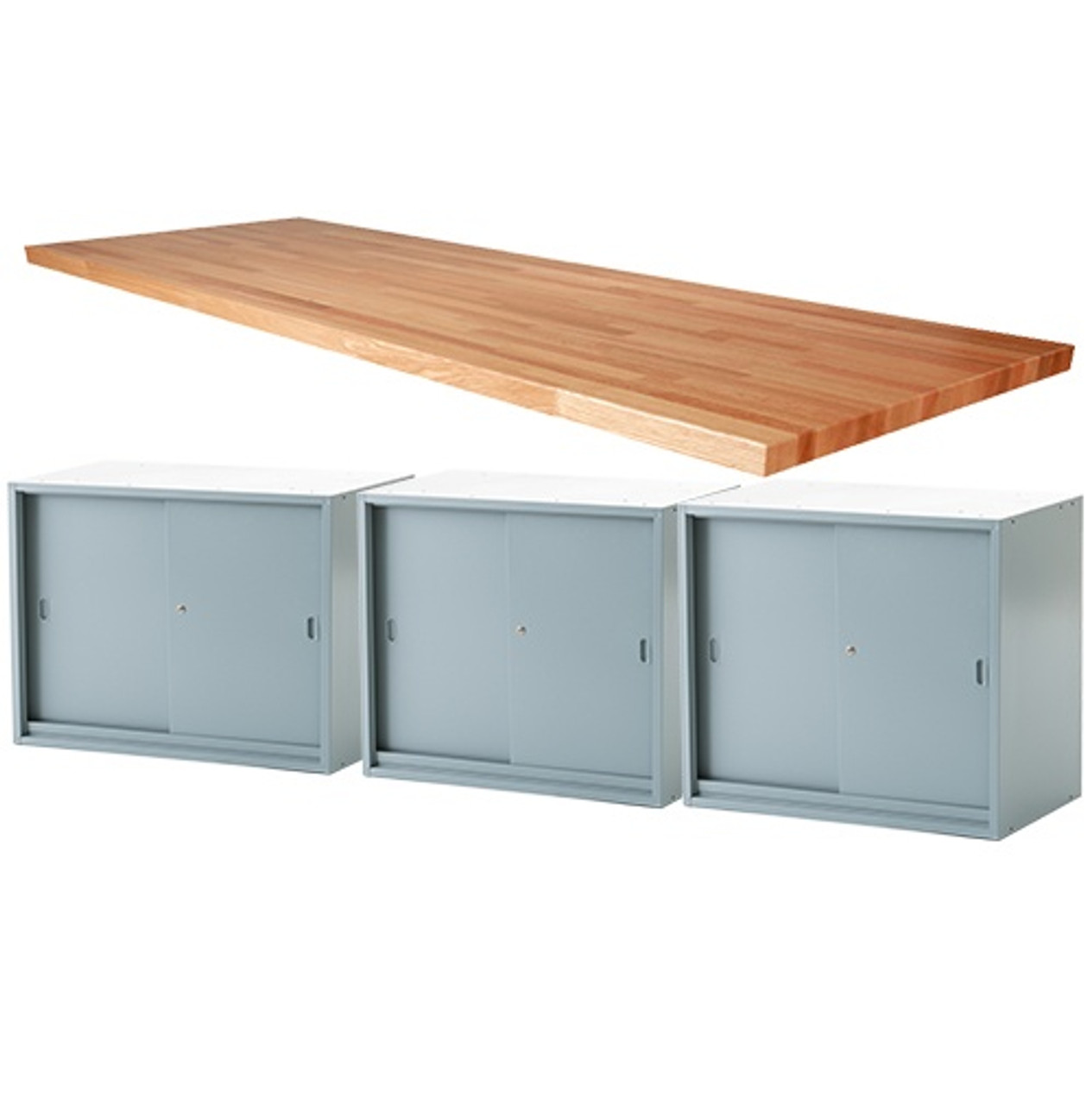 Midwest Work Bench With 3 Sliding Door Units 1 3 4 Top Midwest