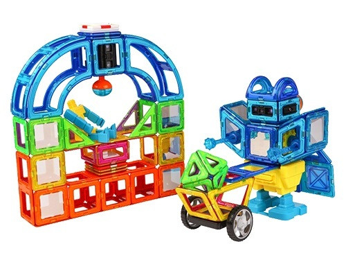 InnovaGoods Blocchi di Costruzione Magnetici 3D Magoks 57 Pezzi