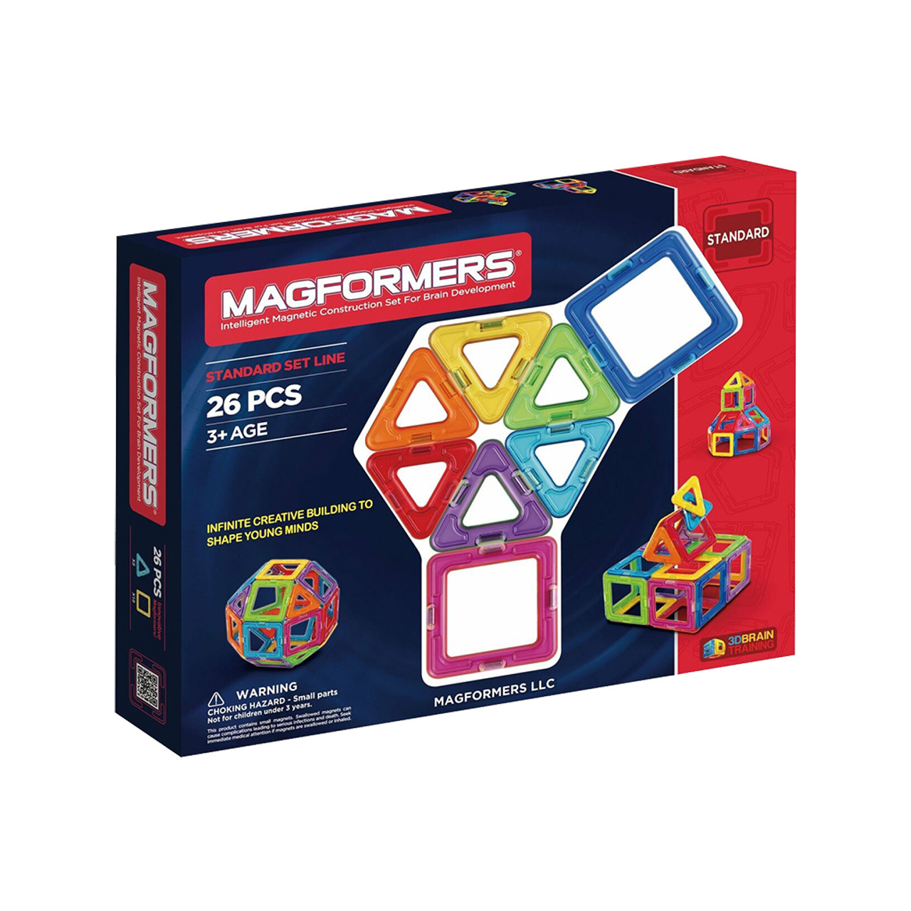 Magformers Rainbow Magnetic Construction Set, 26-Piece