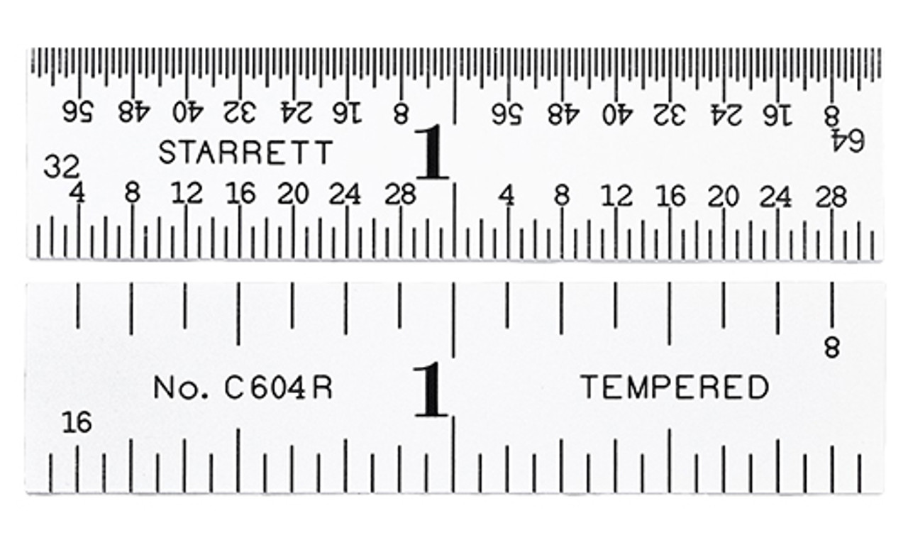 6 Inch Steel Ruler, Starrett Ruler