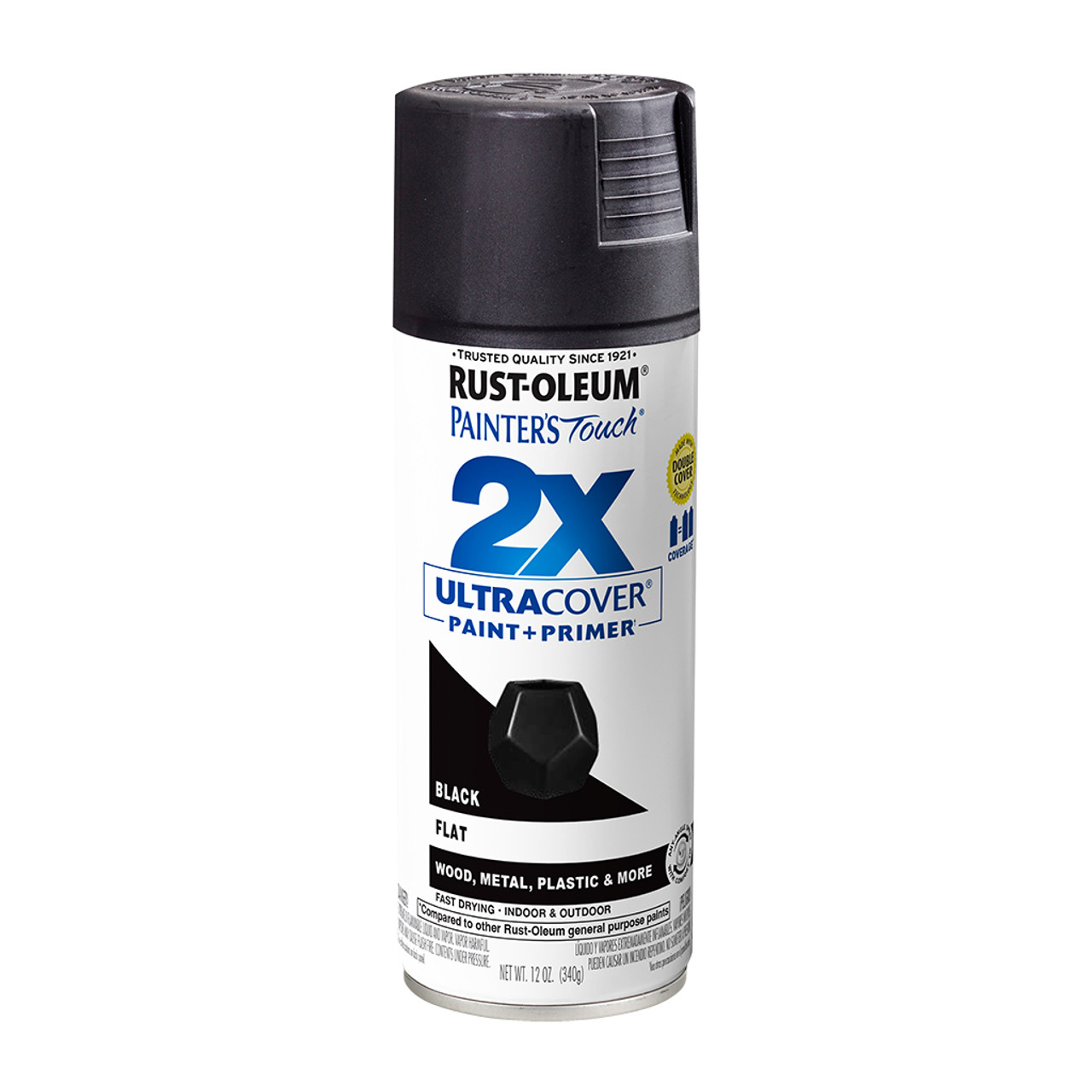 Rust-Oleum 334021 Painter's Touch 2X Ultra Cover Spray Paint, 12 oz, Flat  White