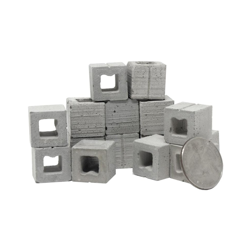 Mini Materials 1:12 Half Cinder Blocks, 15Pk | Midwest Technology