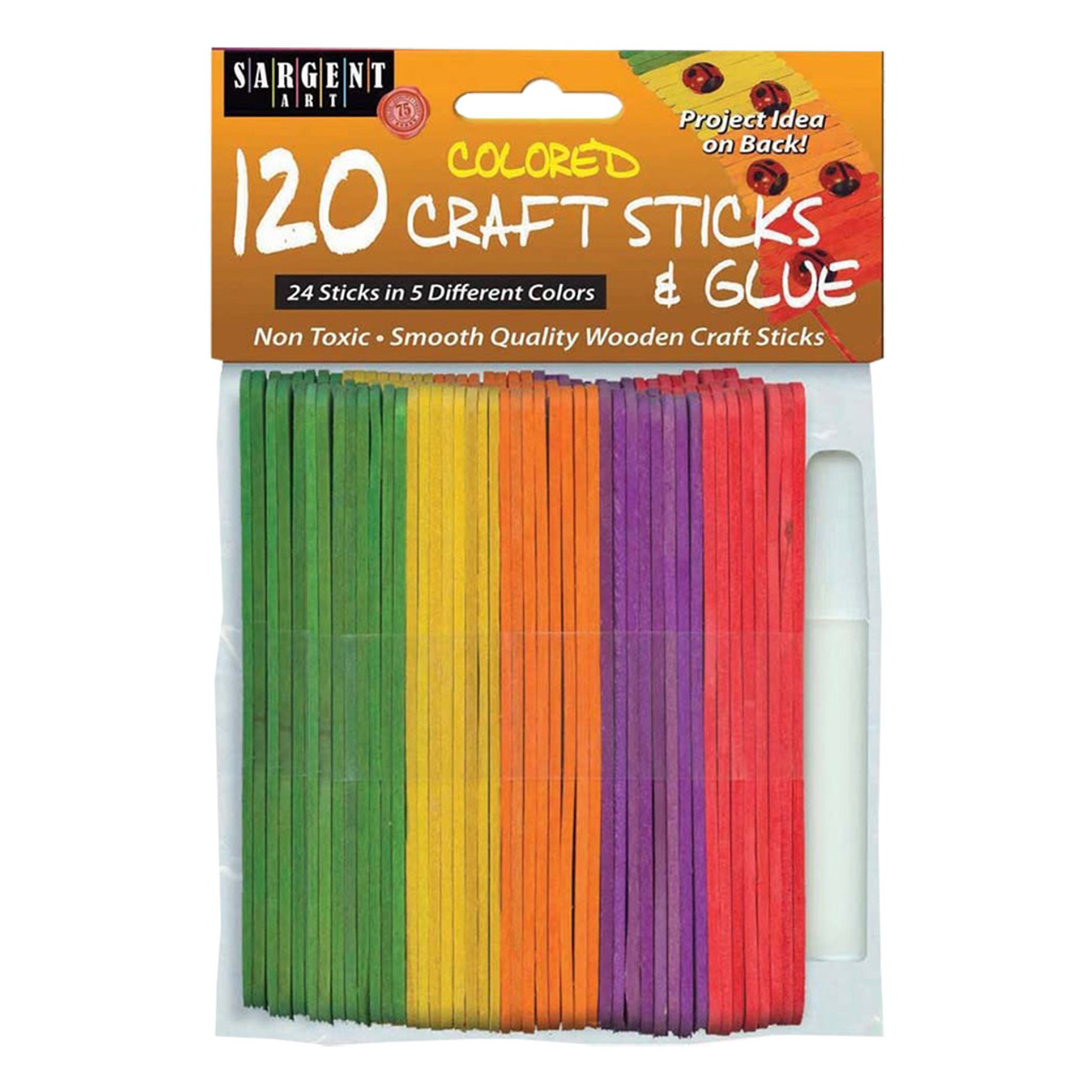 Sargent Art 120-Piece Colored Craft Sticks - Midwest Technology