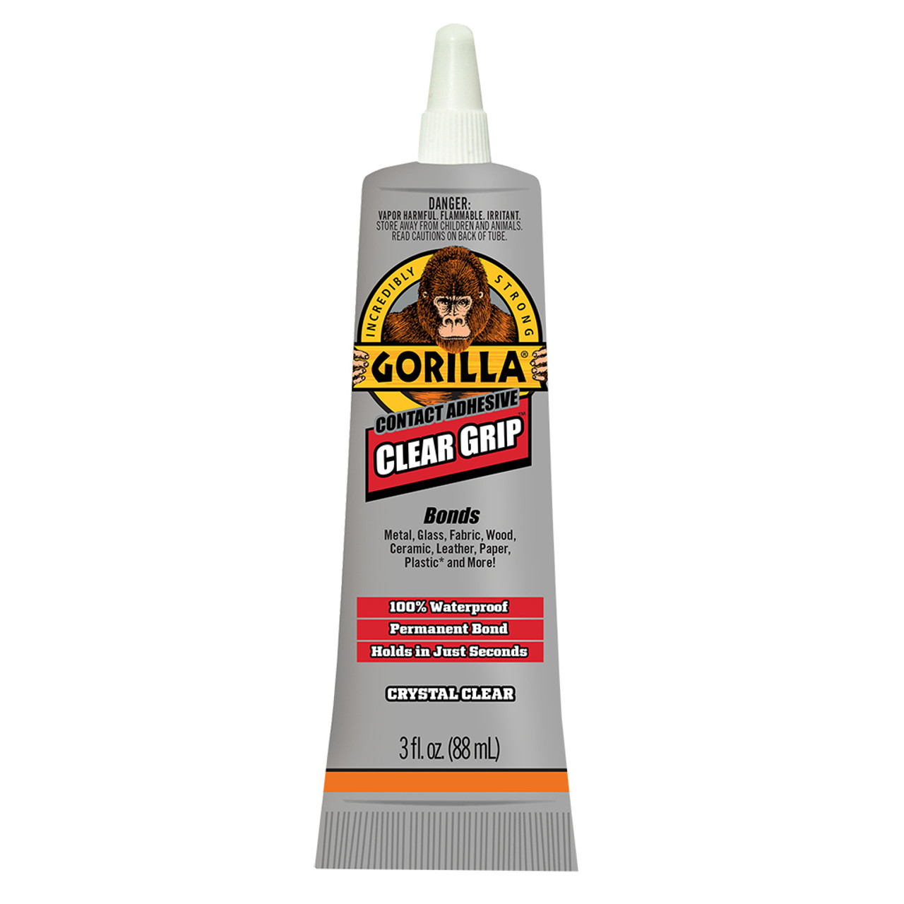 Gorilla Clear Grip Contact Adhesive, 3 oz. - Midwest Technology Products