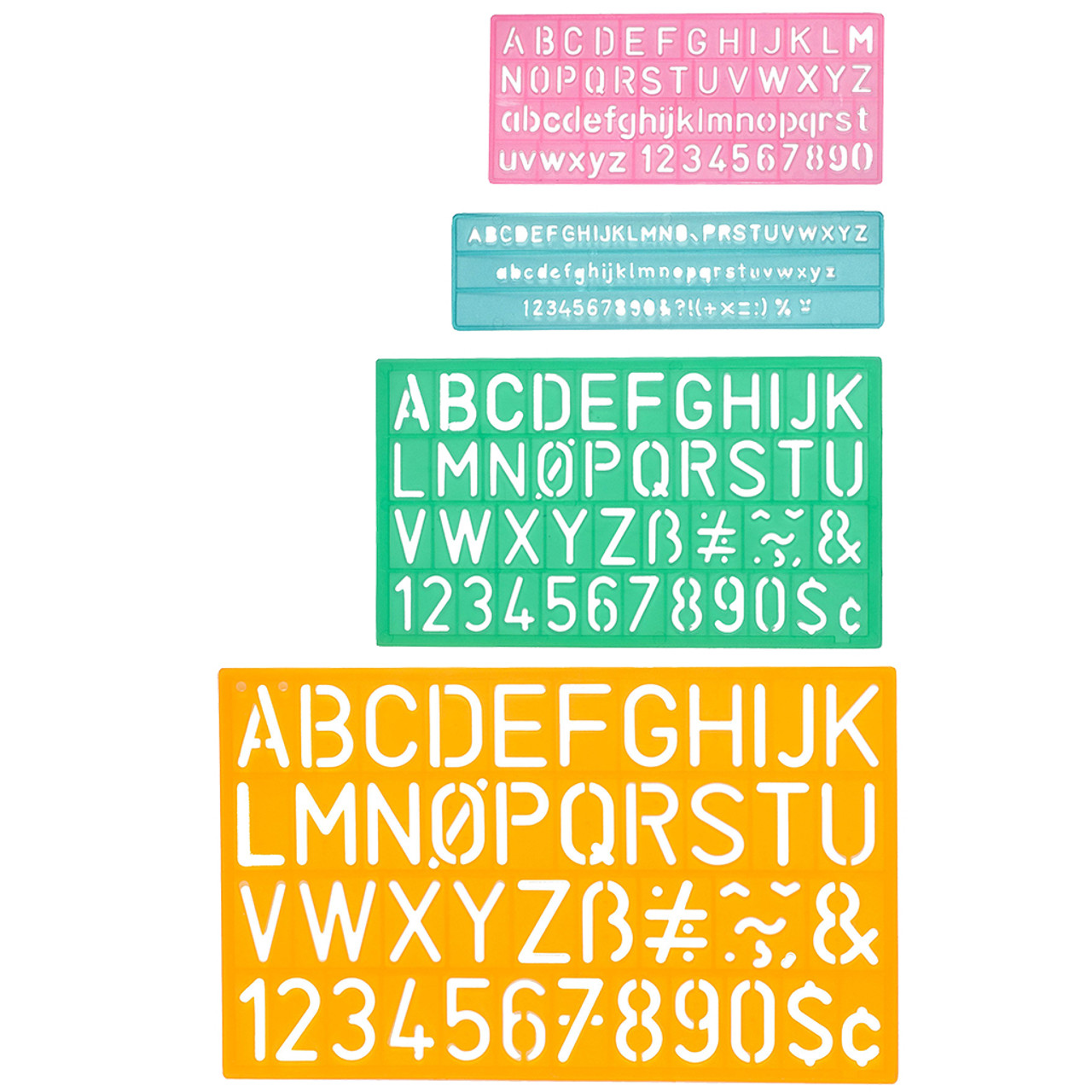 Westcott Lettering Stencil Guide, 4-Piece - Midwest Technology Products