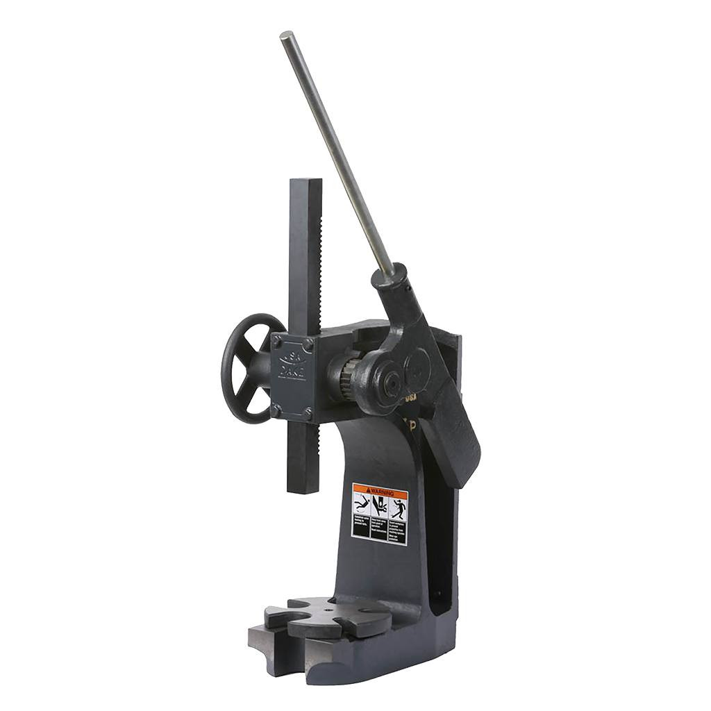 1 Ton Manual Arbor Press – Desktop Ratchet Leverage Punch Press For Metal Stamping