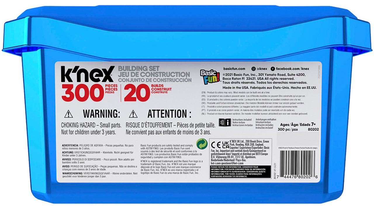 KNex, KNex Classics 20 Model Building Fun Tub, No Colour