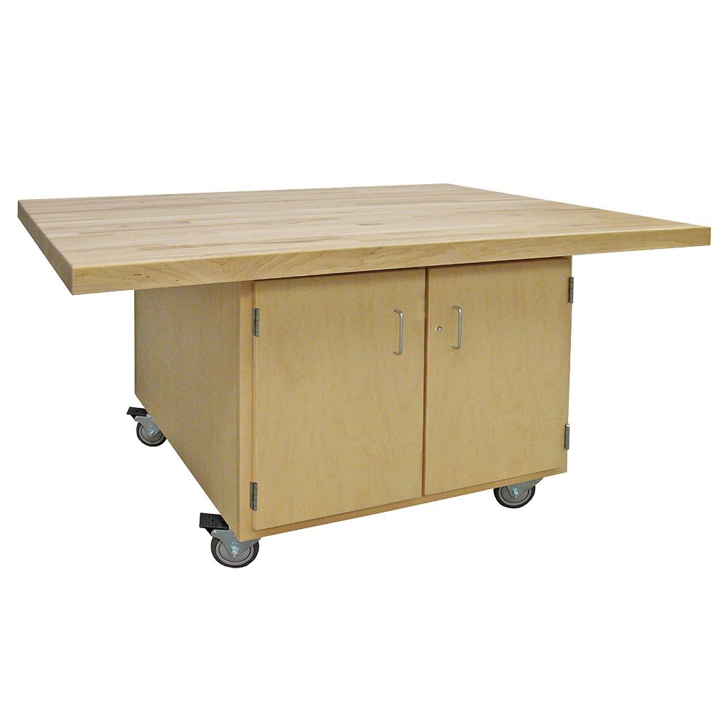 Hann 4-Station Work Bench, 4 Doors, 4 Casters | Midwest Technology