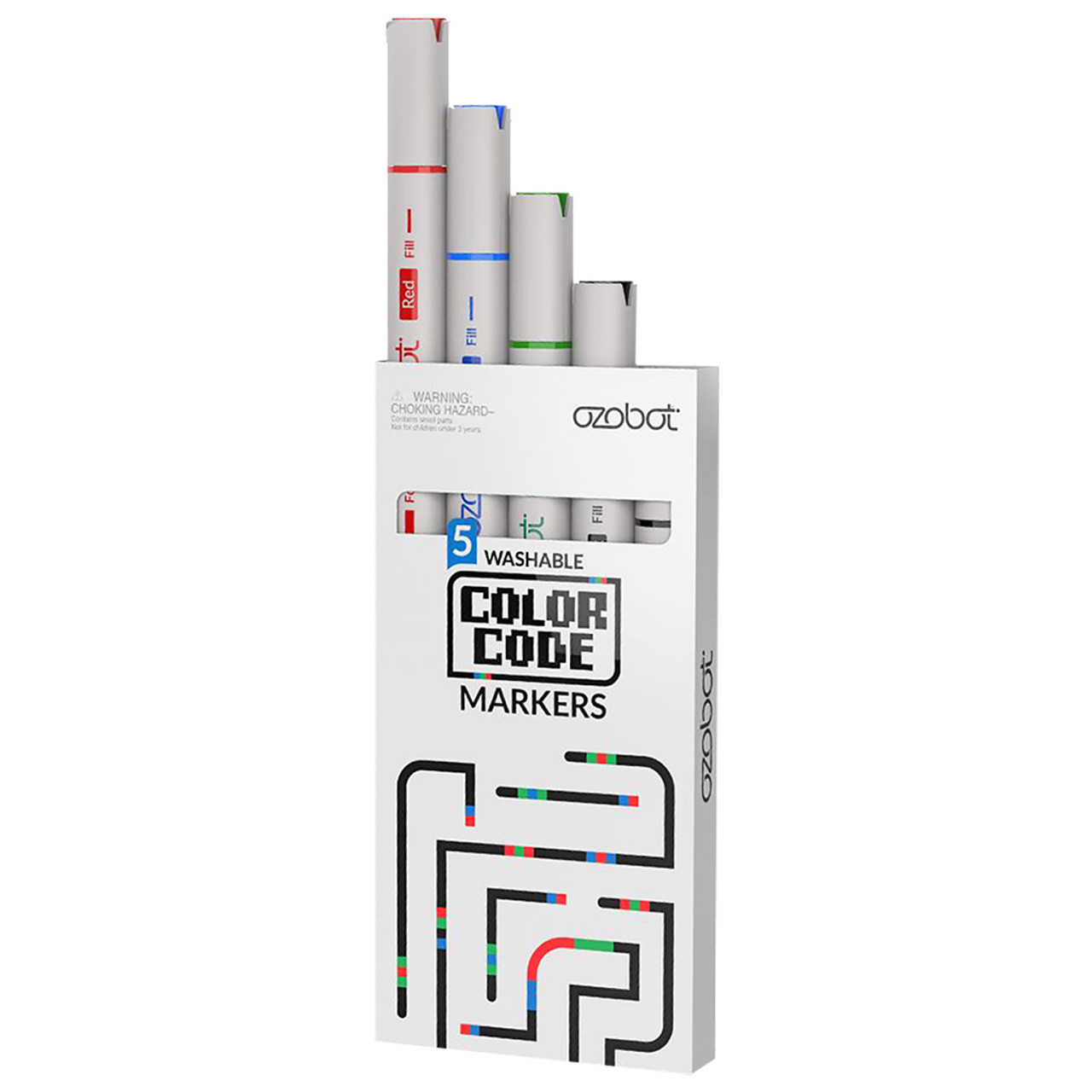 Ozobot Colored Markers, Dual-Sided, 5-Pack