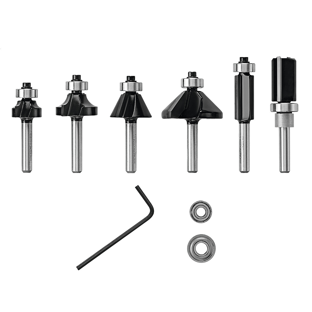 Bosch Trim & Edging Router Bit Set, 6-Piece - Midwest Technology Products