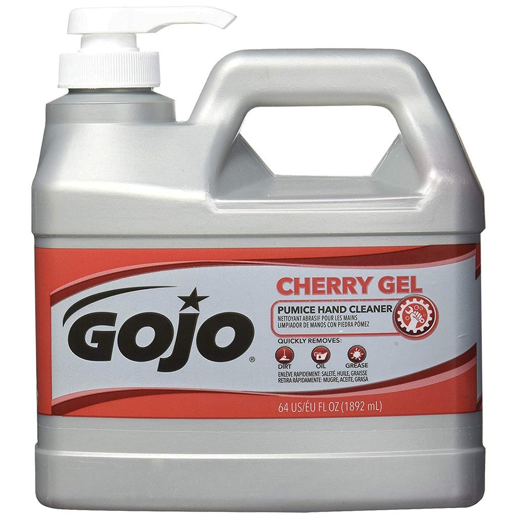 GOJO Cherry Gel Pumice Hand Cleaner, 1/2 Gallon Pump Bottle Midwest