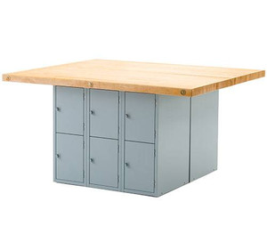 Midwest 4-Station Work Bench with 12 Lockers Midwest 4-Station Work Bench with 12 Lockers