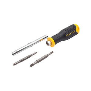 Ergonomic handle with textured, rubber grip. Resists corrosion. Includes 2 Phillips (#1 and #2), 2 slotted (1/4" and 3/16"), 2 nut drivers (1/4", 5/16"). Ergonomic handle with textured, rubber grip. Resists corrosion. Includes 2 Phillips (#1 and #2), 2 slotted (1/4" and 3/16"), 2 nut drivers (1/4", 5/16").