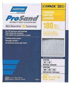 Norton ProSand Premium Sandpaper, 9" x 11", 180 Grit