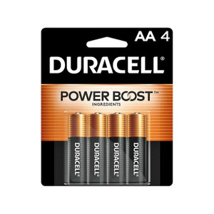 Duracell Coppertop Alkaline Battery, AA, 4-Pack Duracell Coppertop Alkaline Battery, AA, 4-Pack