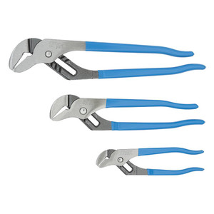 3 Channellock Straight Jaw Pliers with reinforcing edge, PermaLock® fastener, Channellock Blue® comfort grips 3 Channellock Straight Jaw Pliers with reinforcing edge, PermaLock® fastener, Channellock Blue® comfort grips
