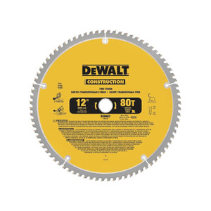 DeWalt Fine Crosscut Construction Saw Blade, 12" DeWalt Fine Crosscut Construction Saw Blade, 12"