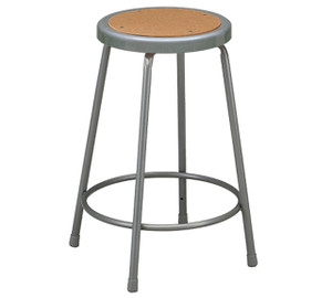 Krueger Industrial Masonite Seat Stool, Fixed-Height, 24"