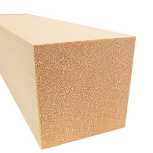  3" x 3" x 12" piece of light-colored balsa wood block for crafts and architectural projects