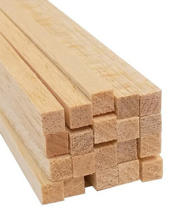 Balsa Wood Strips, 1/4