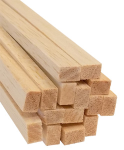 Bud Nosen Balsa Wood Strips, 1/8 x 1/4 x 36, 30/pkg.