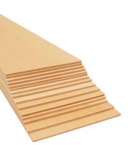 Midwest Products Genuine Basswood Sheet - 20 Sheets, 3/32 x 3 x 36