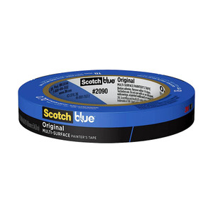 roll of 3m scotch blue painter's tape is 3/4" wide and 60 yards long for painting walls, trim and more