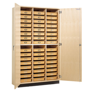 Diversified Woodcrafts Mobile Tote Tray Storage Cabinet