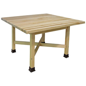 Hann 4-Student Work Table, 48"W x 48"D x 30"H, Maple Top