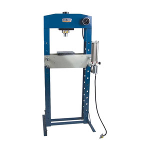 Baileigh 30-Ton Hydraulic Press with blue fully-welded solid steel H-frame and 21.653" working width Baileigh 30-Ton Hydraulic Press with blue fully-welded solid steel H-frame and 21.653" working width