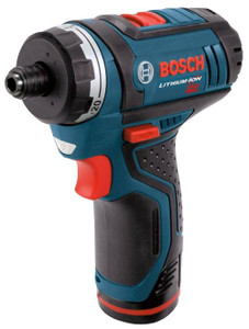 blue and black bosch 12v max 2 speed pocket screwdriver with 1/4" hex shank chuck weighs 1.4 lbs