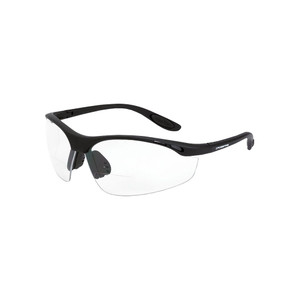 black frameless safety glasses with black nosepiece and clear lenses with 1.5 diopter bifocal black frameless safety glasses with black nosepiece and clear lenses with 1.5 diopter bifocal