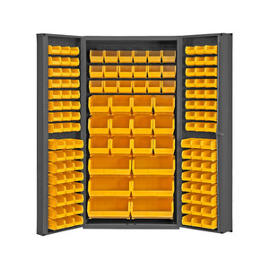 Durham Mfg Heavy-Duty Bin Cabinet, 132 Bins