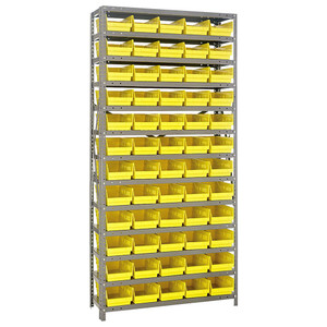 Quantum Steel Shelving System with 60 Bins