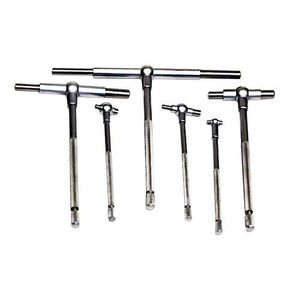 set of six hardened steel chicago brand telescoping gauges in different sizes ranging from 5/16" to 6"