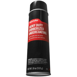 black aerosol spray can of 3m bondo rubberized undercoating for cars, posts, roofs and gutters