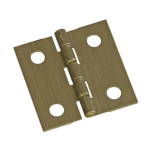 Standard Butt Hinges Broad Hinge, Antique Brass, 1"