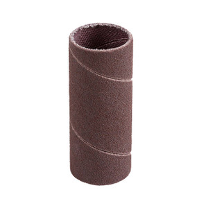 black 120 grit x-weight sandpaper sleeve with 3" diameter and 4-1/2" long head made with aluminum oxide