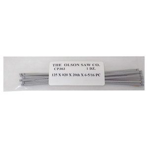 Olson Coping Saw Blades Fine, 6-1/2" x 20T, Qty. 12 Olson Coping Saw Blades Fine, 6-1/2" x 20T, Qty. 12