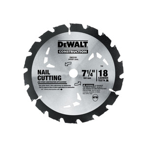 Carbide-tipped Circular Saw Blade, General Purpose Combination, 7-1/4", 18 TPI Carbide-tipped Circular Saw Blade, General Purpose Combination, 7-1/4", 18 TPI