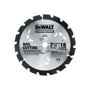 Carbide-tipped Circular Saw Blade, General Purpose Combination, 7-1/4", 18 TPI