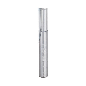 side profile of 1/4" x 5/8" solid carbide double flute straight router bit side profile of 1/4" x 5/8" solid carbide double flute straight router bit