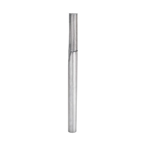 side profile of 1/4" x 7/8" solid carbide double flute straight router bit side profile of 1/4" x 7/8" solid carbide double flute straight router bit