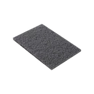 2 reusable synthetic steel wool pads are 2" x 4" and #0 fine grit that do not rust or splinter