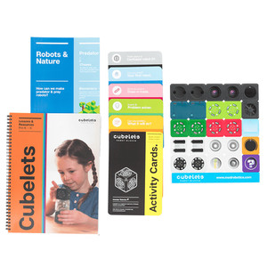 classroom bundle for pre-k and kindergarten with lessons and resources book, activity cards, poster and cubelets